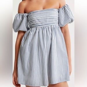 Abercrombie & Fitch- Emerson off-the-shoulder smock skort
